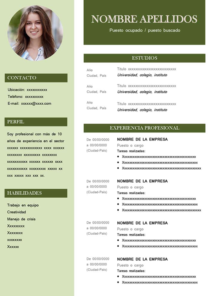 ¿Dónde puedo encontrar plantillas de hojas de vida para descargar?